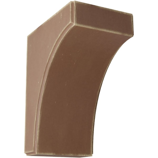 Ekena Millwork 5 1/4"W x 8"D x 10"H Clarksville Wood Vintage Decor Bracket, Weathered Brown BKTWD05X08X10CVBR - main